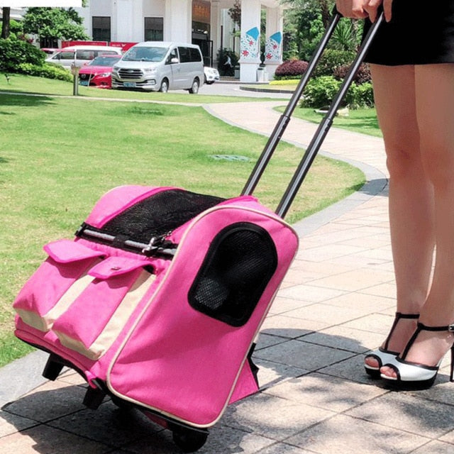 Pet Carrier Backpack with Wheels